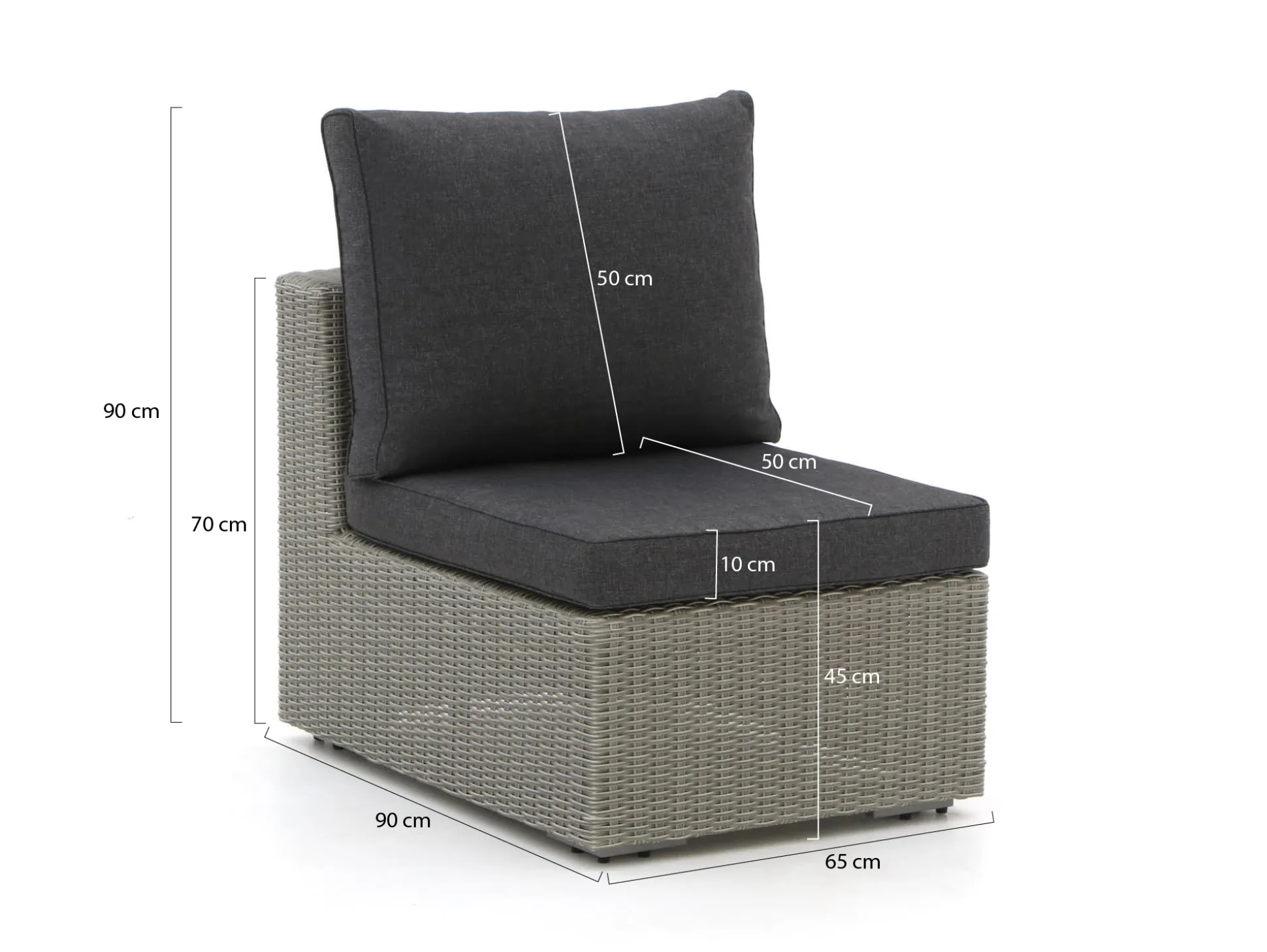 Intenso Carpino lounge tussenmodule 65cm