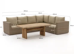 Intenso Carpino/ROUGH-L dining loungeset 3-delig rechts