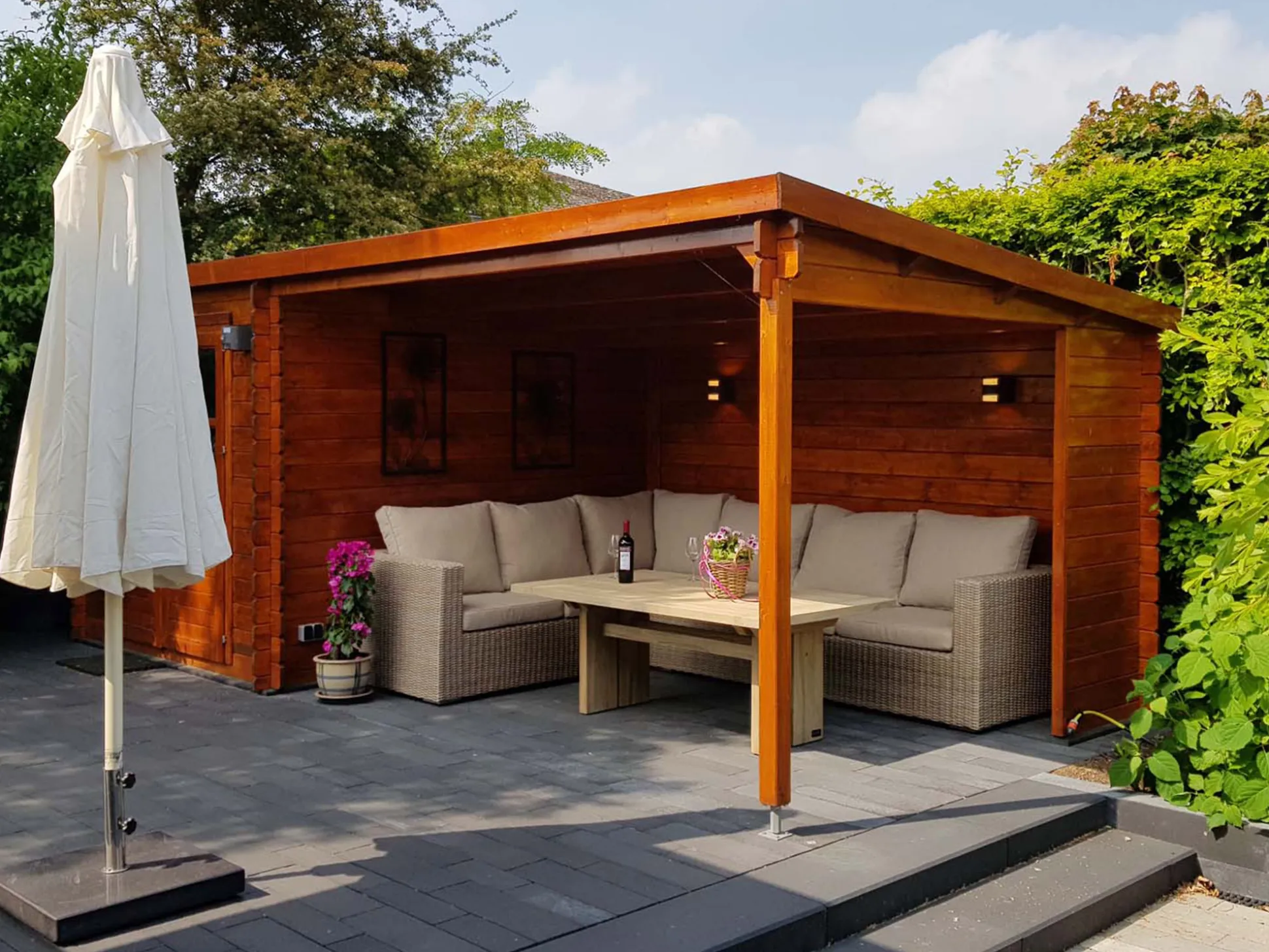 Intenso Carpino/ROUGH-L dining loungeset 3-delig links