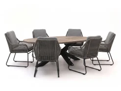 Intenso Isorella/ROUGH-Y Ellips 240cm dining tuinset 7-delig