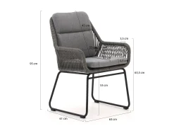 Intenso Isorella/ROUGH-Y Ellips 240cm dining tuinset 7-delig