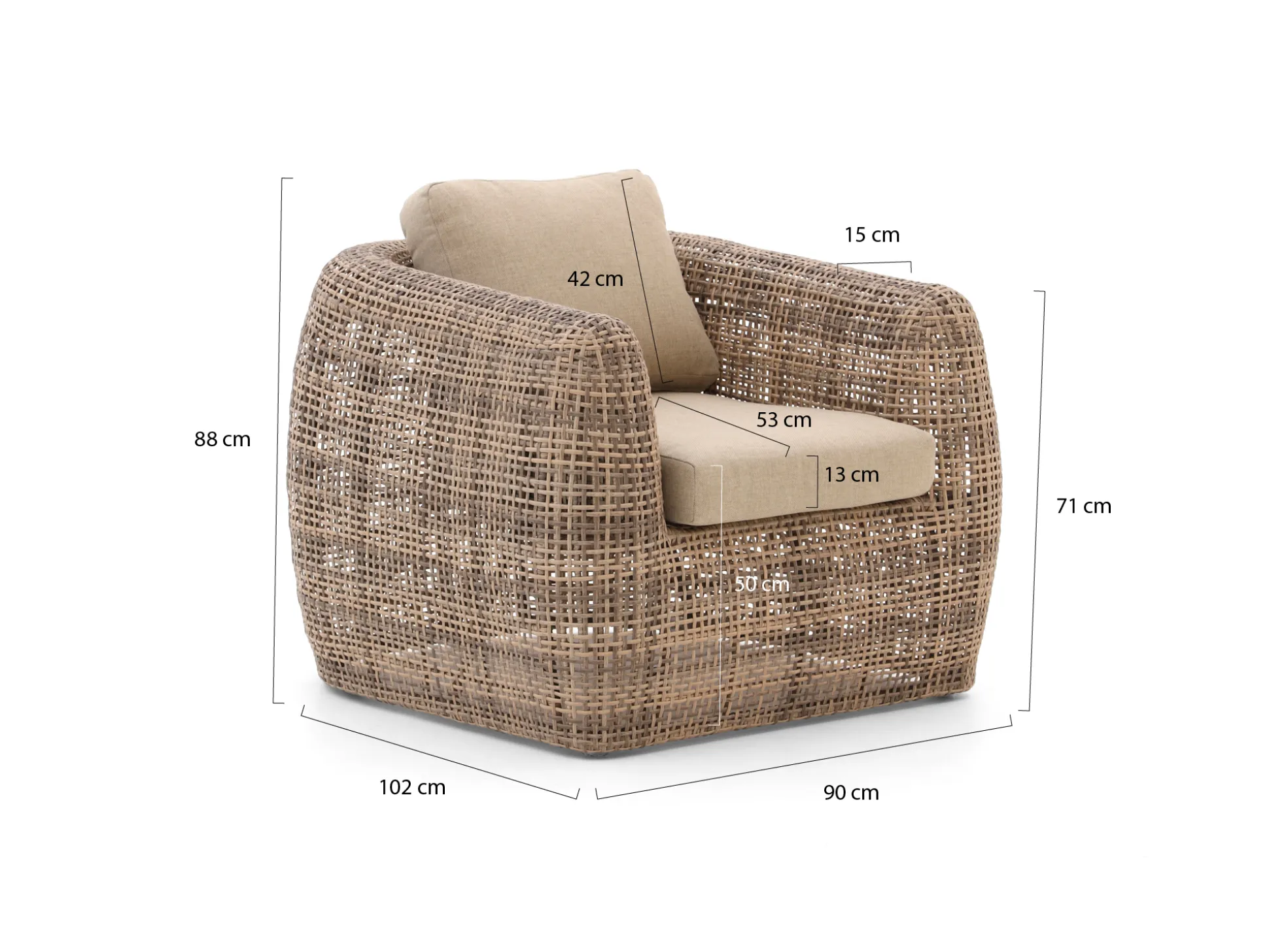 Intenso Marecchia lounge tuinstoel