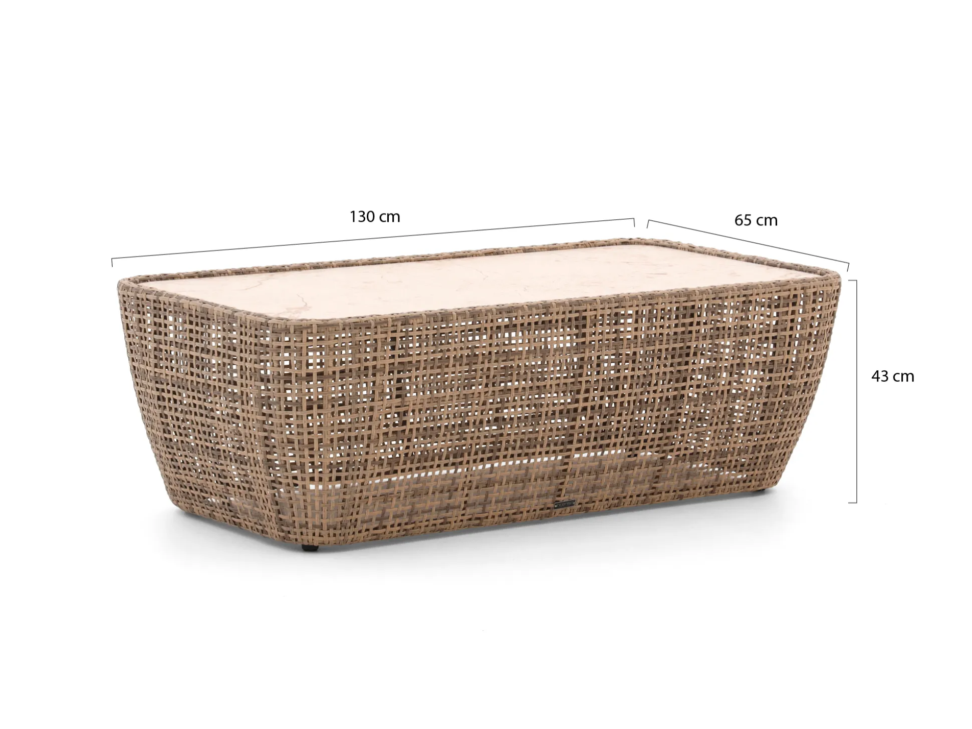Intenso Marecchia lounge tuintafel 130x65x43cm