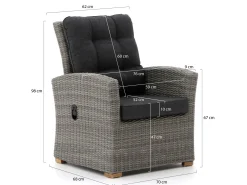 Intenso Mazzano/ROUGH-X 320cm lounge-dining tuinset 7-delig verstelbaar