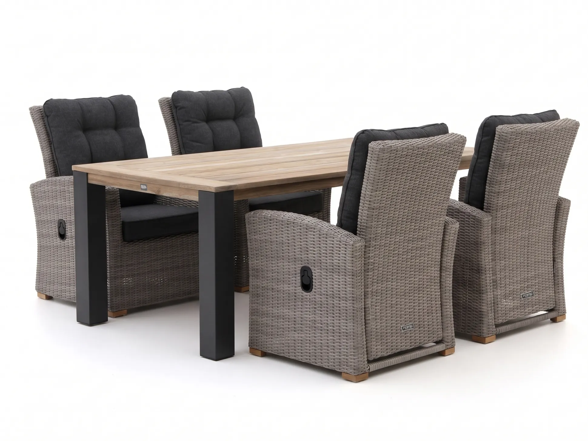 Intenso Mazzano/ROUGH-Y Ellips 200cm dining tuinset 5-delig verstelbaar