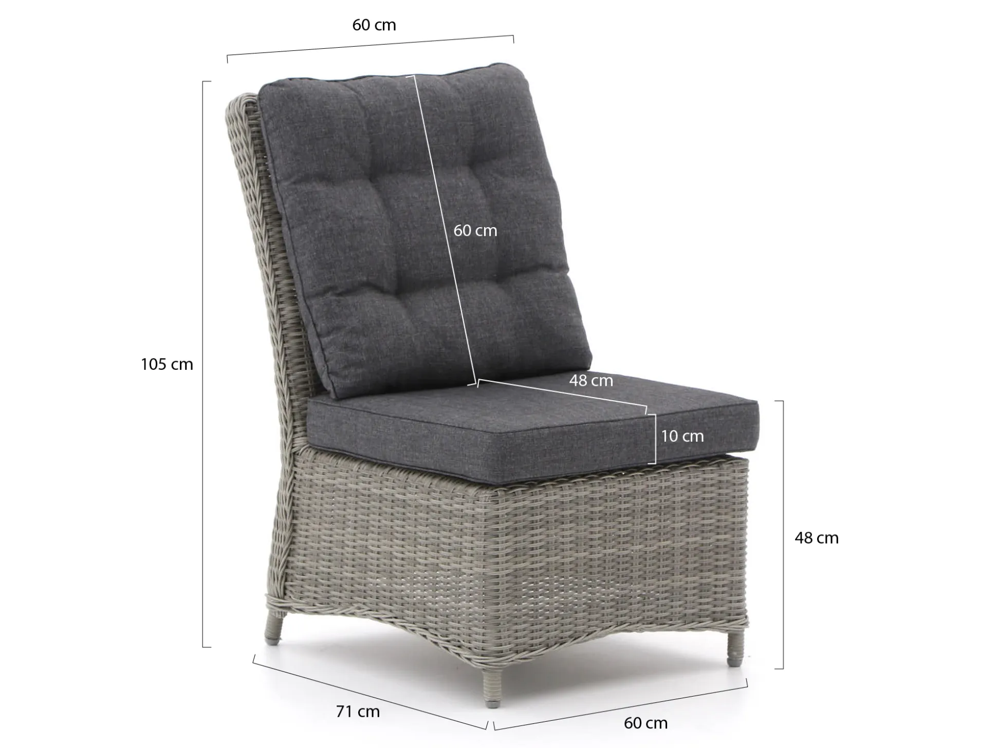 Intenso Milano dining lounge tussenmodule 60cm