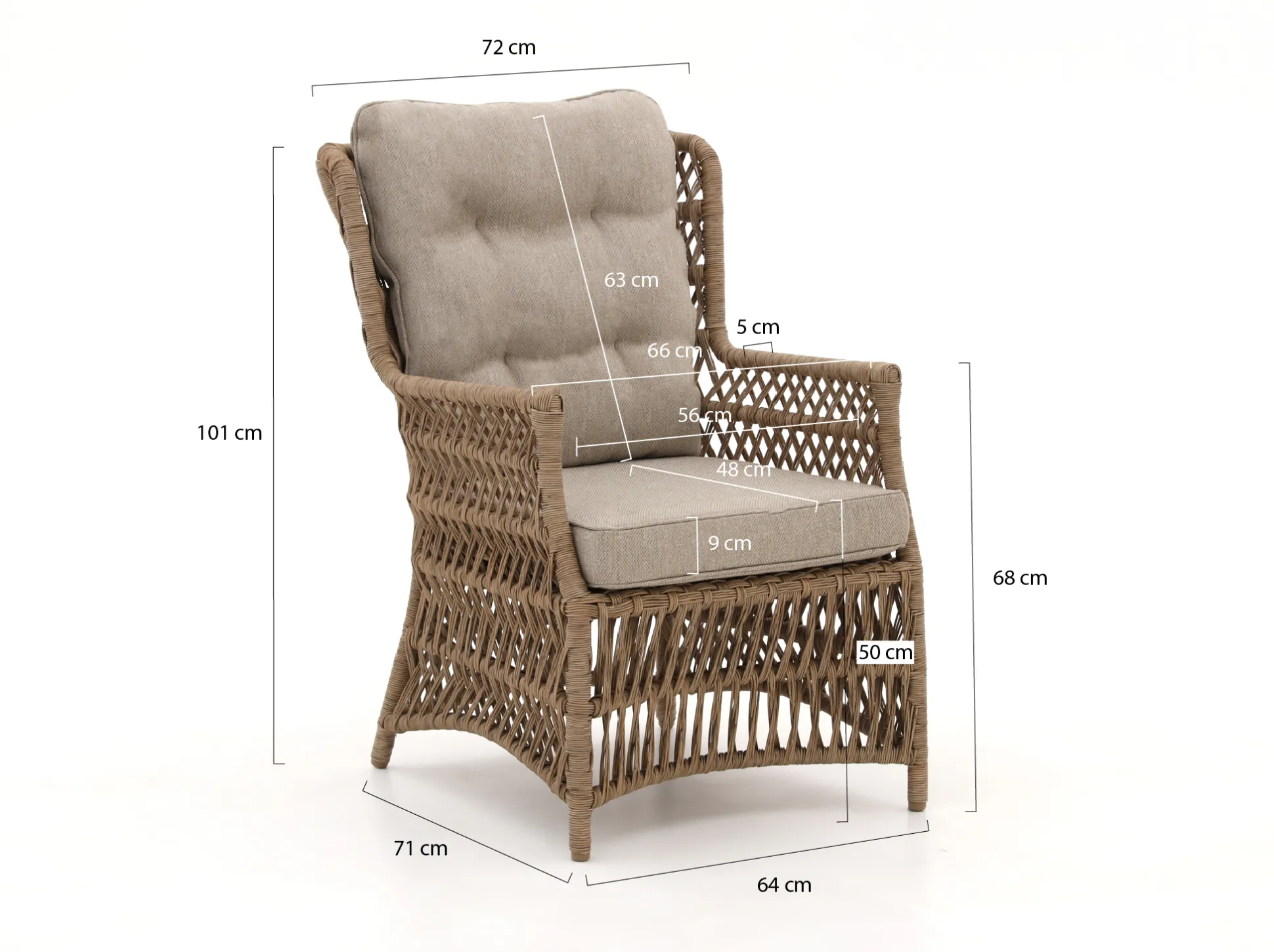Intenso Milano/ROUGH-Y 280cm dining-lounge tuinset 7-delig