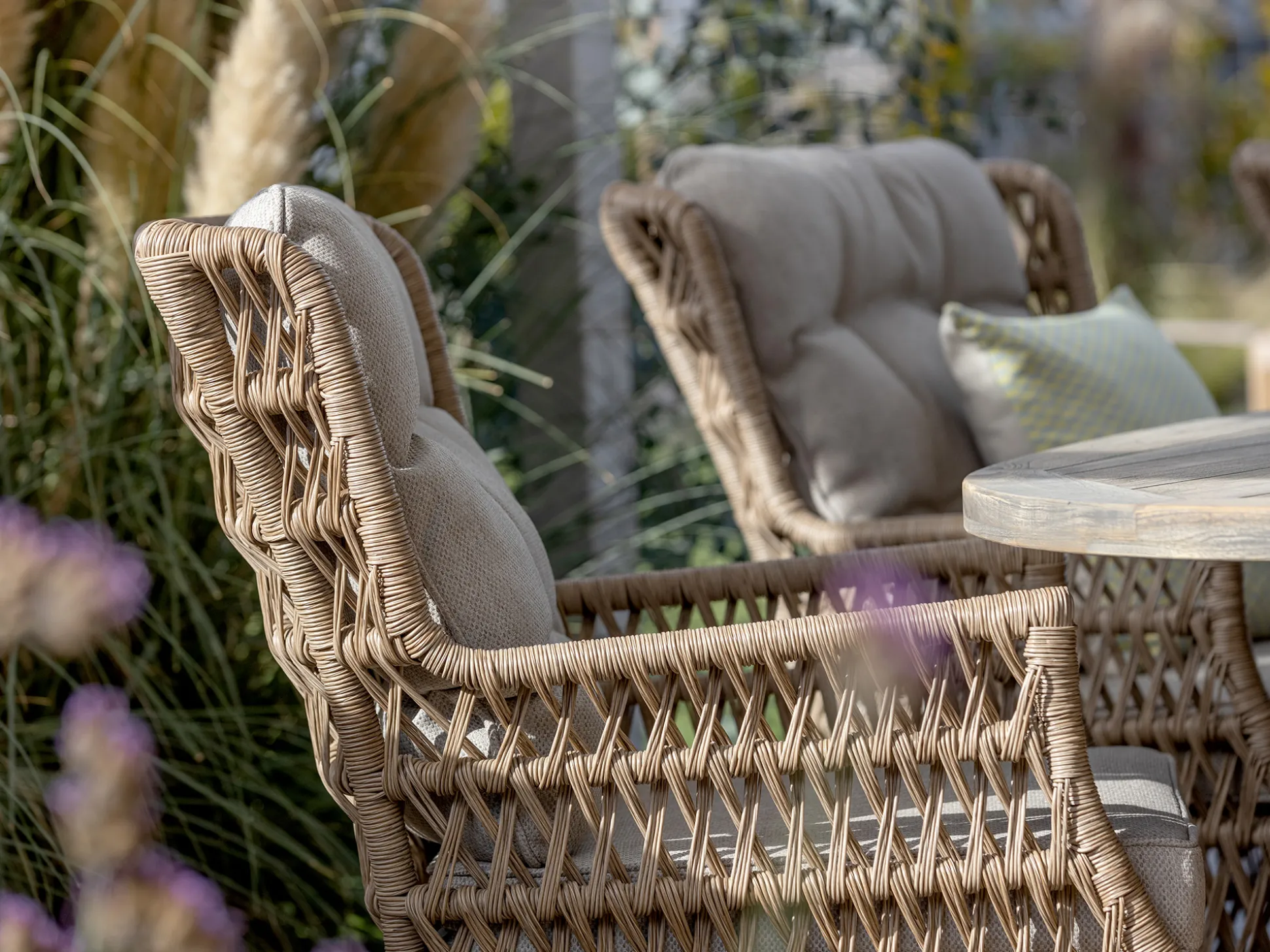 Intenso Milano/ROUGH-Y 280cm dining-lounge tuinset 7-delig