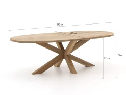Intenso Milano/ROUGH-Y Ellips 240cm dining-lounge tuinset 7-delig
