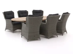 Intenso Milano/ROUGH-Y Ellips 240cm dining-lounge tuinset 7-delig
