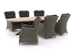 Intenso Milano/ROUGH-Y Ellips 280cm dining tuinset 7-delig