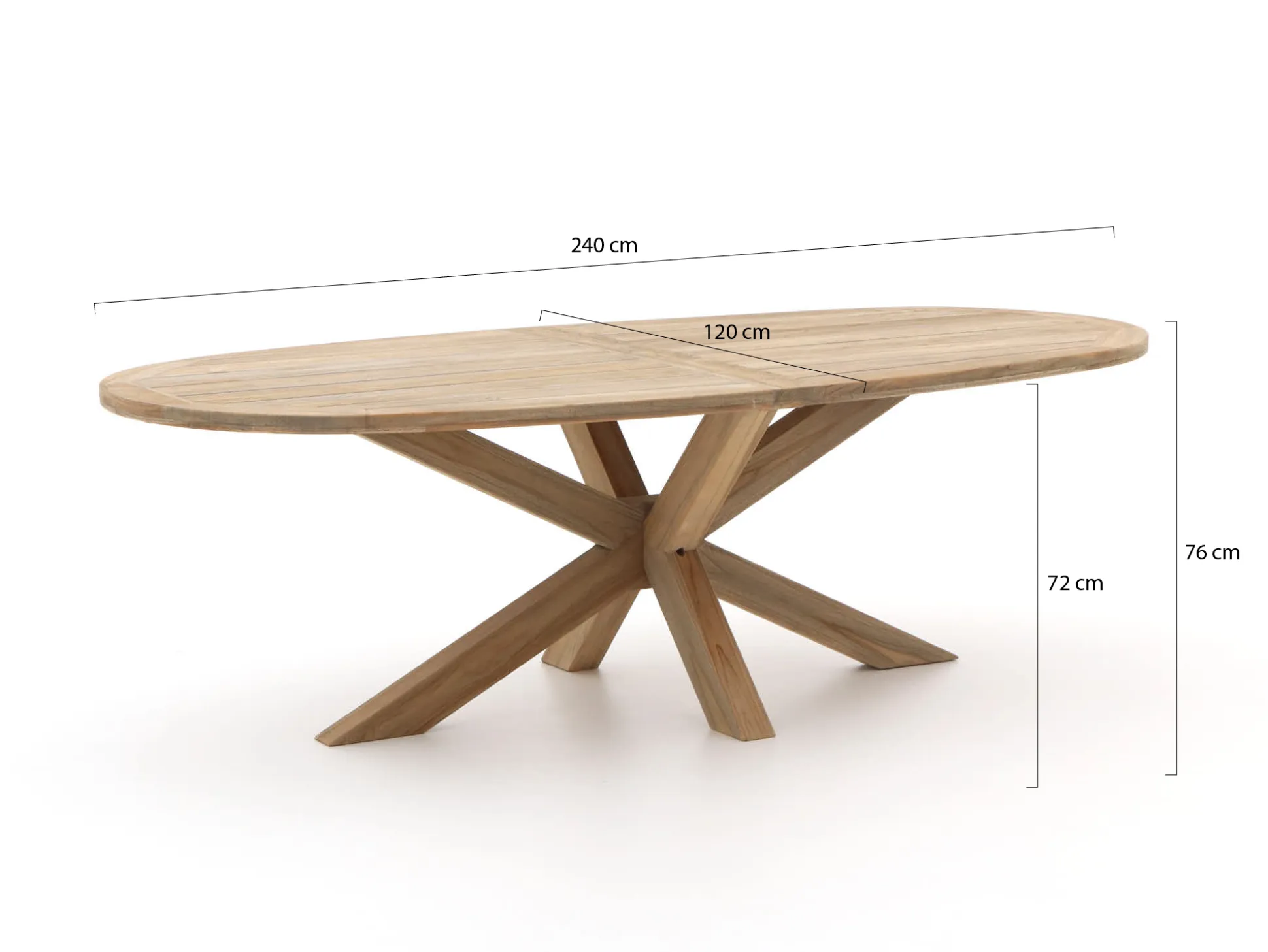Intenso Milano/ROUGH-Y Ellips 240cm dining-lounge tuinset 7-delig