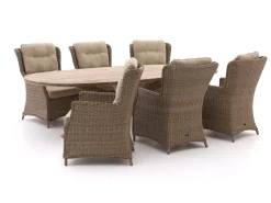 Intenso Milano/ROUGH-Y Ellips 280cm dining-lounge tuinset 7-delig