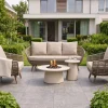 Intenso Stila/Cosidune stoel-bank loungeset met vuurtafel 5-delig