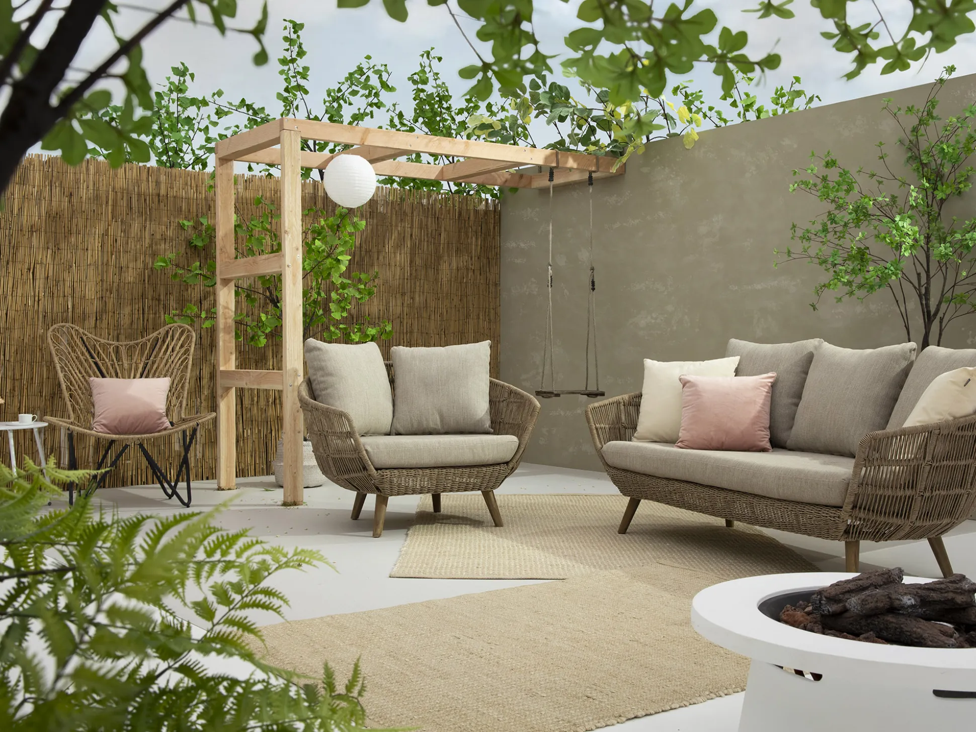 Intenso Stila/ROUGH-K stoel-bank loungeset 5-delig