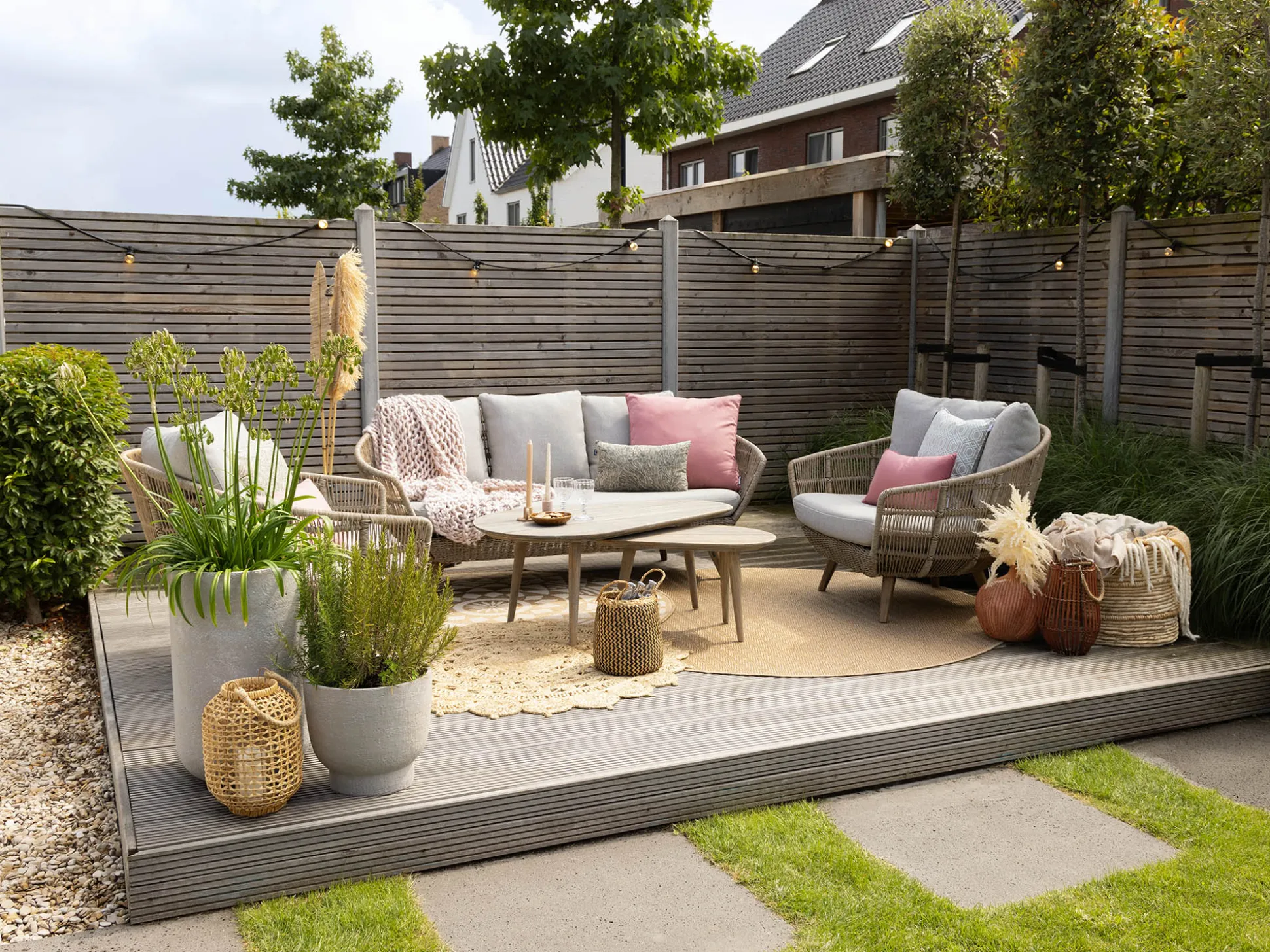 Intenso Stila/ROUGH-K stoel-bank loungeset 5-delig