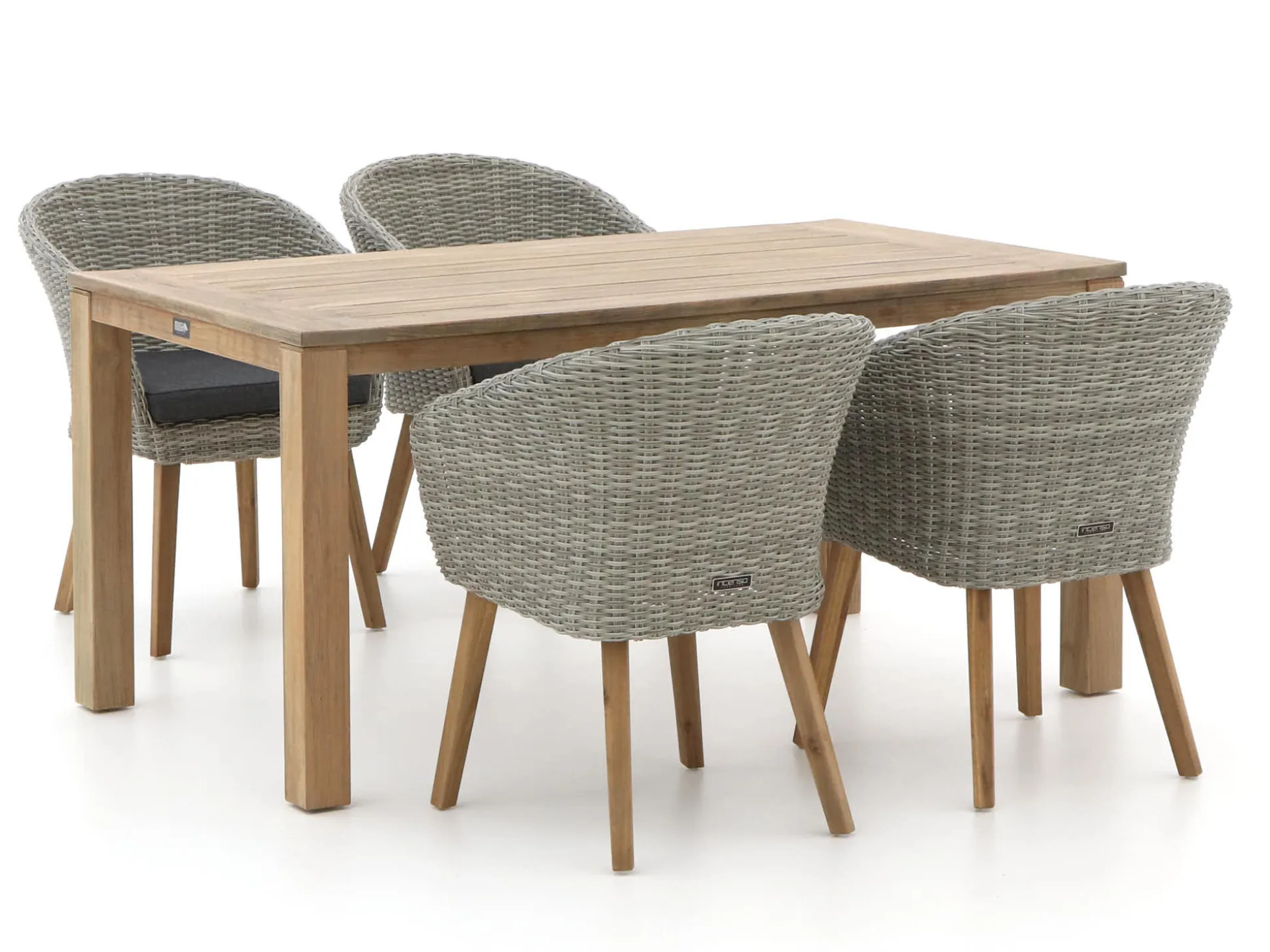 Intenso Tropea/ROUGH-S 160cm dining tuinset 5-delig