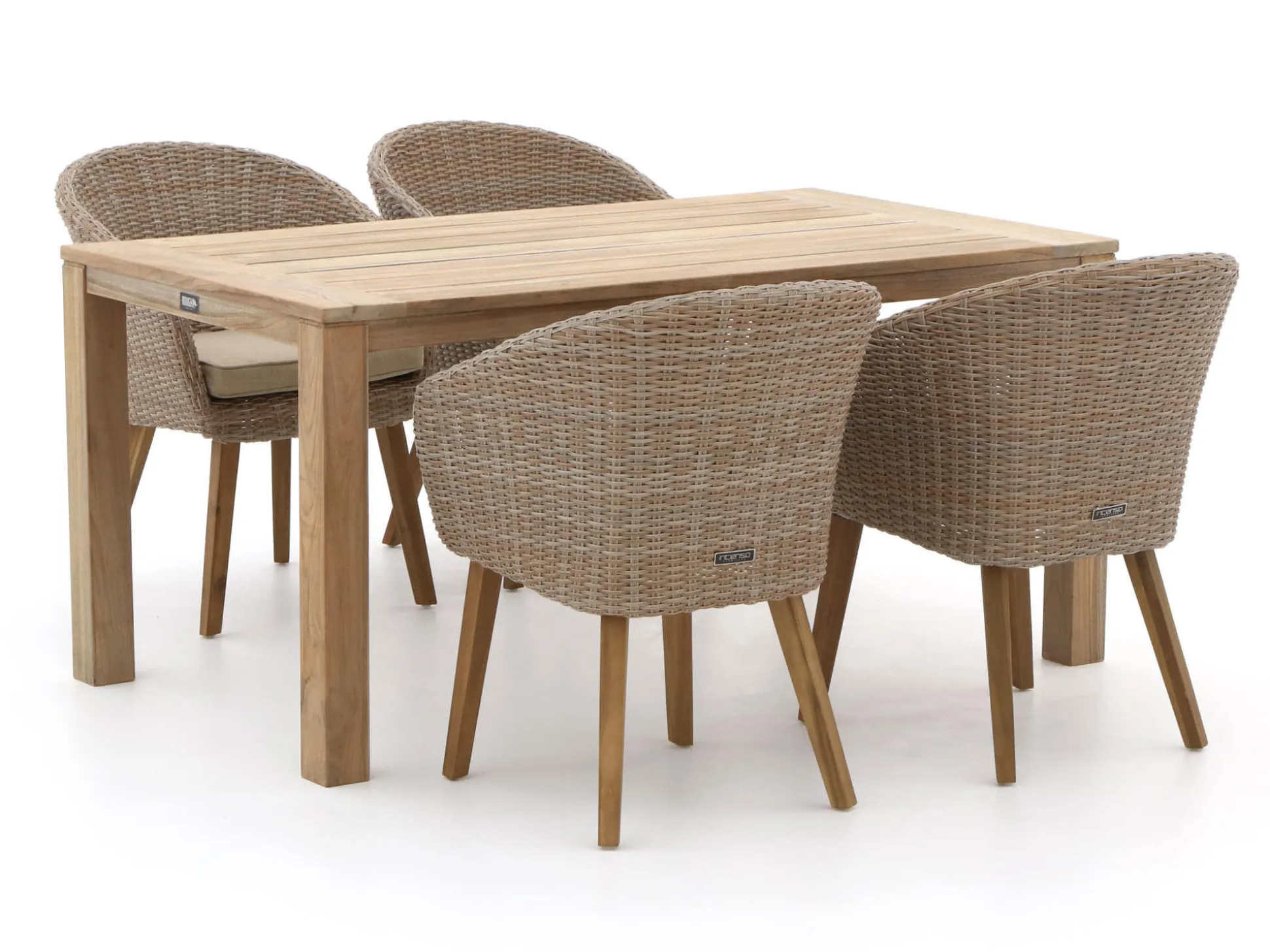 Intenso Tropea/ROUGH-S 160cm dining tuinset 5-delig