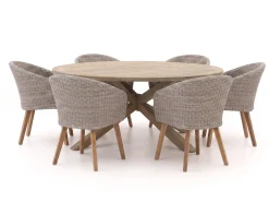 Intenso Tropea/ROUGH-Y ø180cm dining tuinset 7-delig