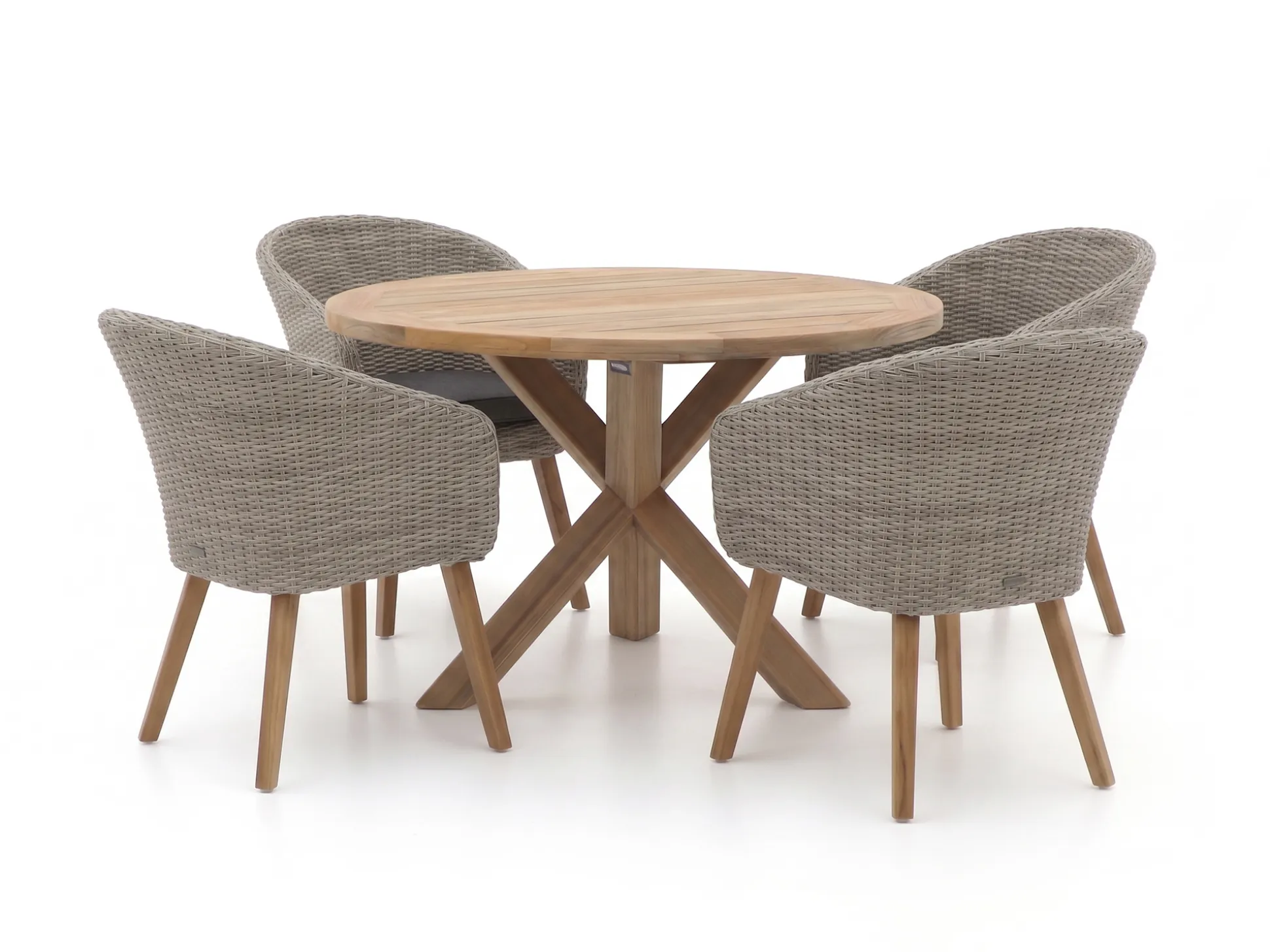 Intenso Tropea/ROUGH-Y ø120cm dining tuinset 5-delig
