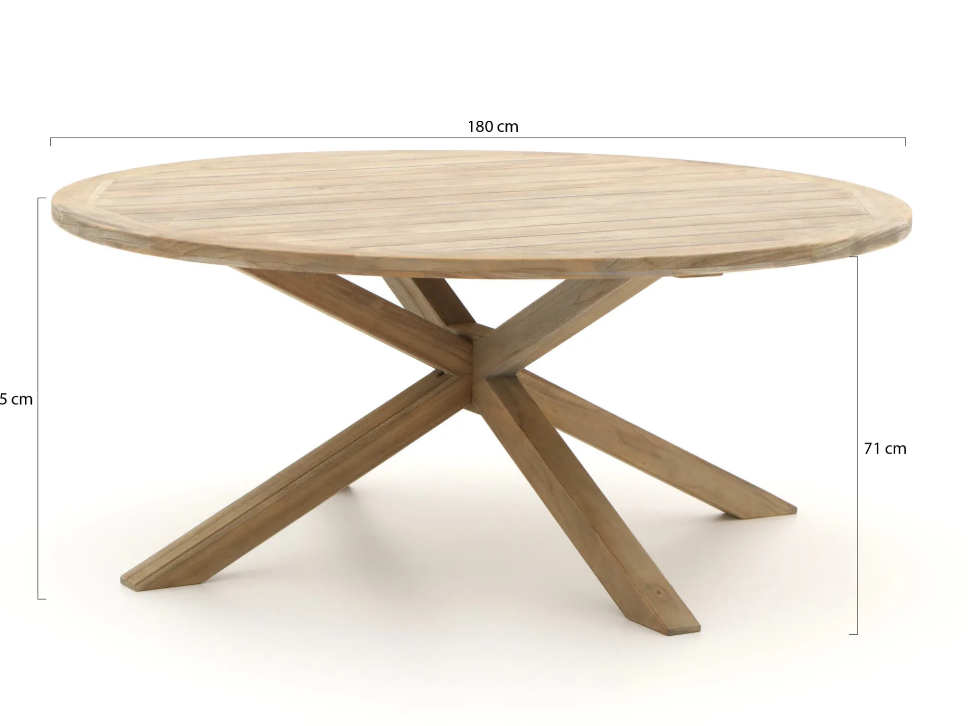 Intenso Tropea/ROUGH-Y ø180cm dining tuinset 7-delig