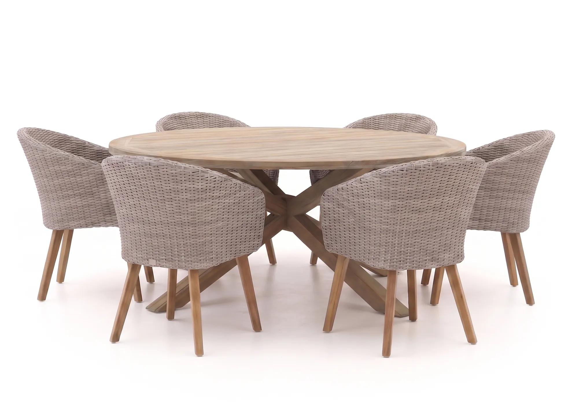 Intenso Tropea/ROUGH-Y ø180cm dining tuinset 7-delig