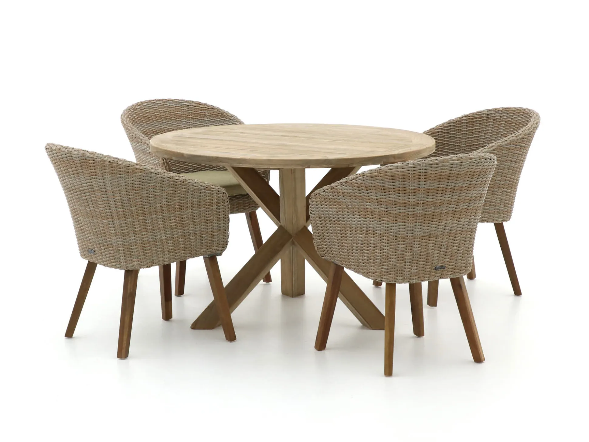 Intenso Tropea/ROUGH-Y ø 120cm dining tuinset 5-delig