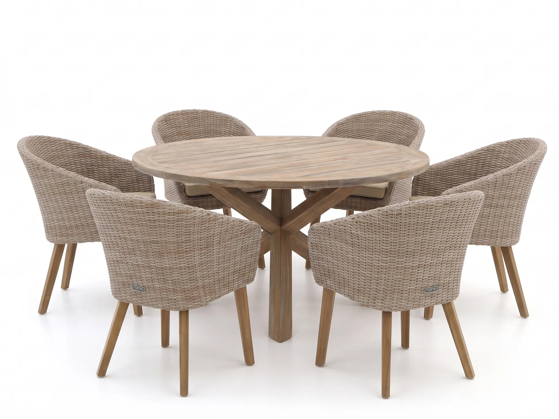 Intenso Tropea/ROUGH-Y ø150cm dining tuinset 7-delig