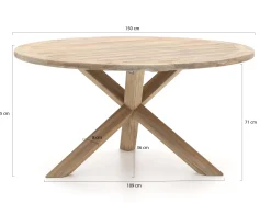 Intenso Tropea/ROUGH-Y ø150cm dining tuinset 7-delig