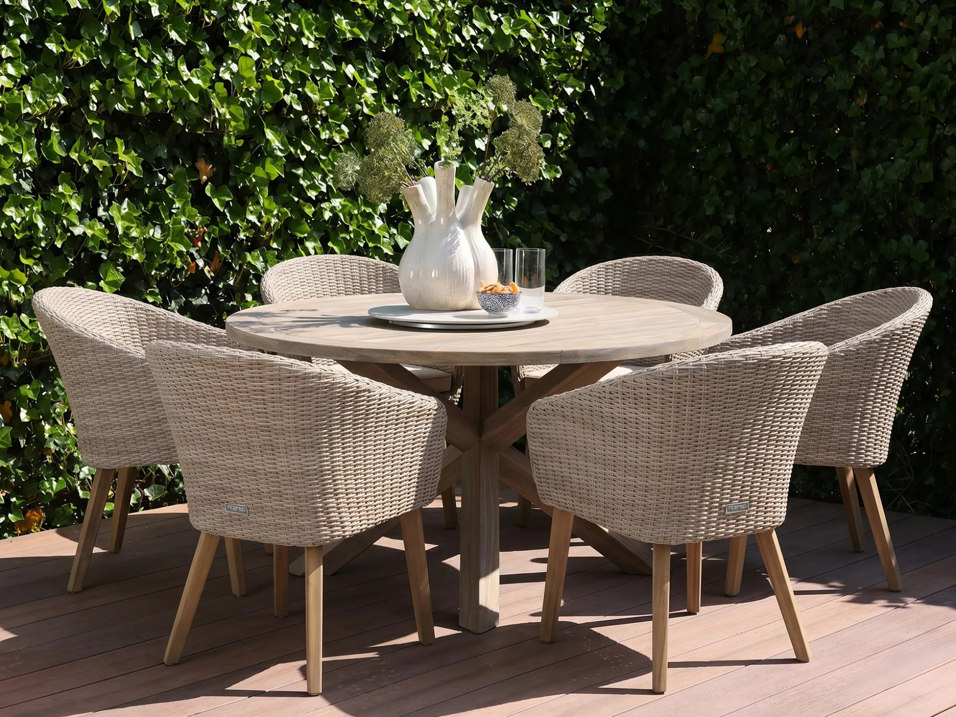 Intenso Tropea/ROUGH-Y ø150cm dining tuinset 7-delig