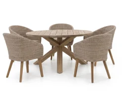 Intenso Tropea/ROUGH-Y ø150cm dining tuinset 6-delig