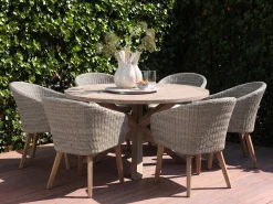Intenso Tropea/ROUGH-Y ø150cm dining tuinset 7-delig