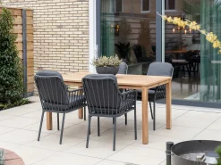 Intenso Umbria/ROUGH-S 160cm dining tuinset 5-delig verstelbaar