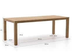 Intenso Umbria/ROUGH-S 220cm dining tuinset 7-delig verstelbaar