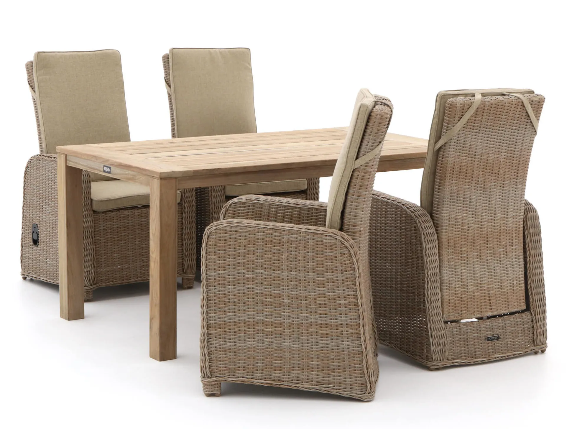 Intenso Umbria/ROUGH-S 160cm dining tuinset 5-delig verstelbaar