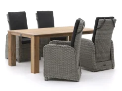 Intenso Umbria/ROUGH-X 180cm dining tuinset 5-delig verstelbaar
