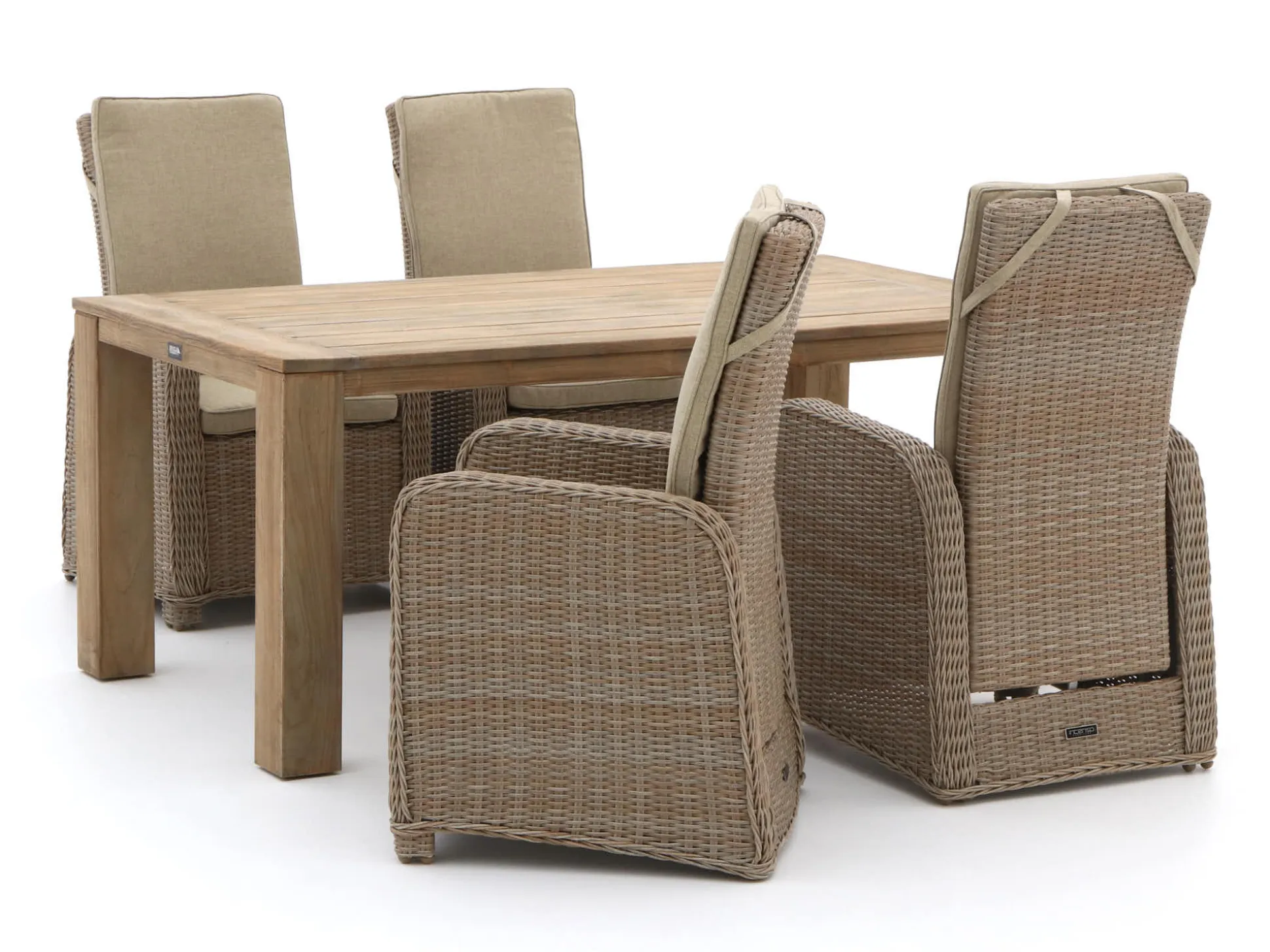 Intenso Umbria/ROUGH-X 180cm dining tuinset 5-delig verstelbaar