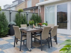 Intenso Umbria/ROUGH-X 200cm dining tuinset 5-delig verstelbaar