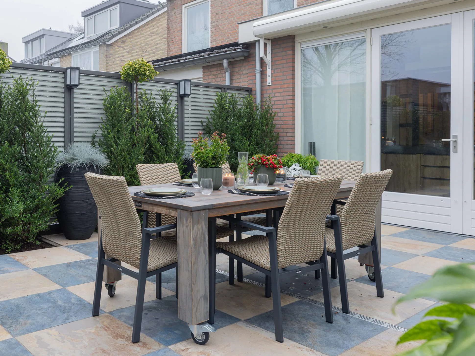 Intenso Umbria/ROUGH-X 200cm dining tuinset 5-delig verstelbaar