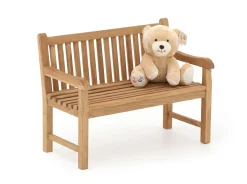 Kinder tuinbank 75x40x56cm/KiKabeer Groot 30cm Bruin
