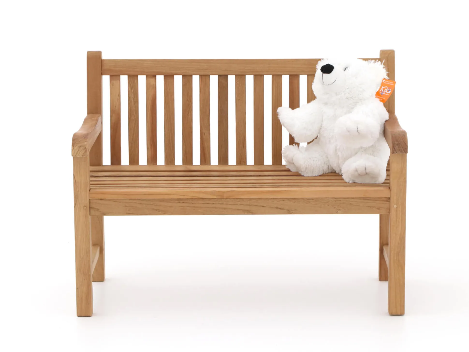 Kinder tuinbank 75x40x56cm/KiKabeer Groot 30cm wit