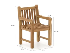Kinder tuinstoel 35x40x56cm/KiKabeer Groot 30cm Bruin