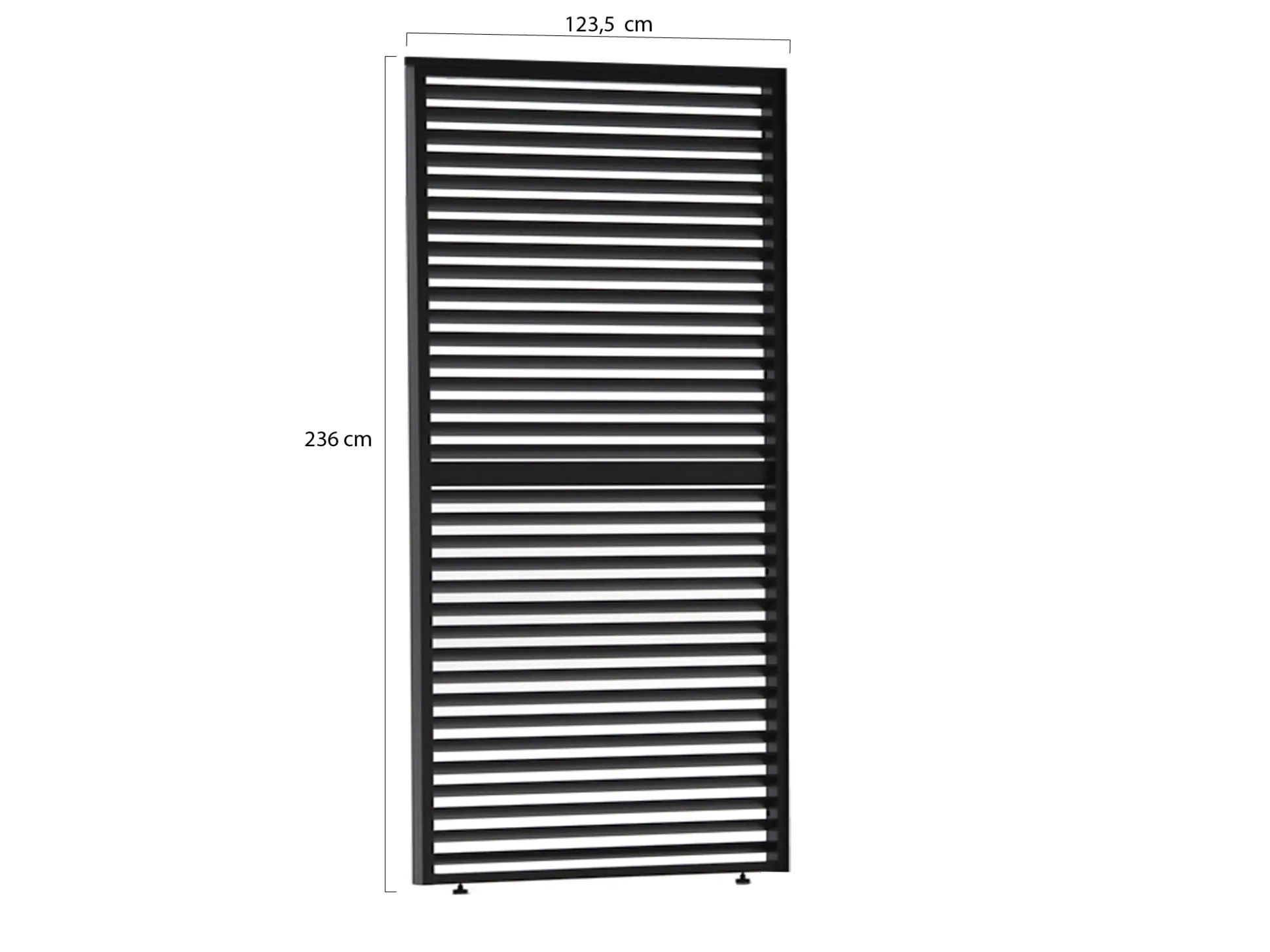 Lamellen zijpaneel 130cm universeel t.b.v. Cedrino Pergola verstelbaar