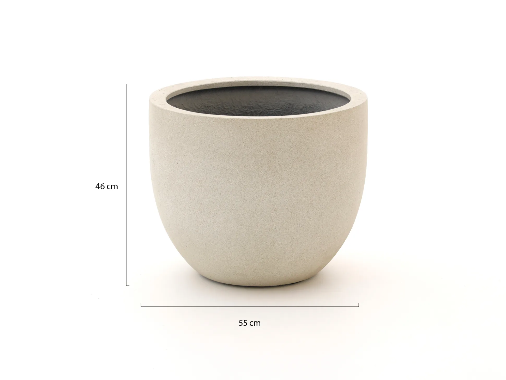 Luca Lifestyle Grigio New Egg Pot bloempot L ø55cm (h:46cm)