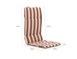 Madison Fiber de luxe tuinkussen hoog 125x50cm