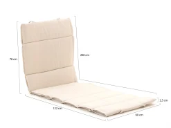 Madison Fiber tuinkussen voor ligbed 200x65cm