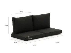 Madison loungekussenset luxe zit ca. 60x60cm rug ca. 60x40cm 4-delig