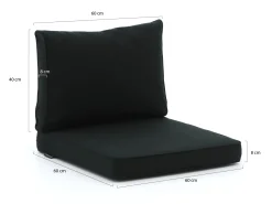 Madison loungekussenset luxe zit 60x60cm rug 60x40cm 4-delig