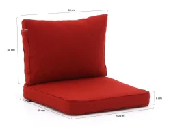 Madison loungekussenset luxe zit 60x60cm rug 60x40cm 2-delig