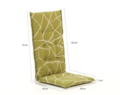 Madison tuinkussen hoge rug 120x50cm